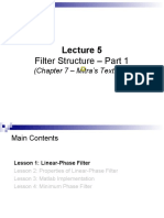 Filter Structure - Part 1: (Chapter 7 - Mitra's Textbook)