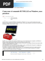 Como Usar El Comando RUNDLL32 en Windows, Usos Prácticos