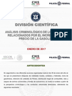 Analisis Criminologico de Los Sucesos Relacionados Por El Incremento Al Precio de La Gasolina