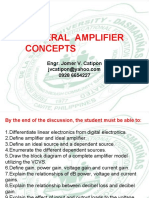 General Amplifier Concepts: Engr. Jomer V. Catipon 0928 6654227