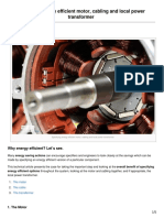 Specifying Energy Efficient Motor Cabling and Local Power Transformer - Electrical Engineering Portal