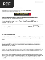 Coal Power Plant Heat Rate and Efficient 