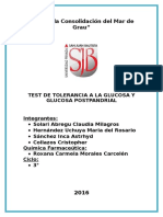 Test de Tolerancia A La Glucosa Pospandrial