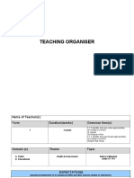 Teaching - Organiser - Chapter 3 Nature's Warning