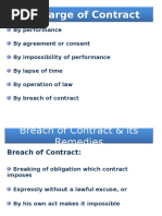 Breach of Contract & Remedies