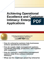 Achieving Operational Excellence and Customer Intimacy Enterprise Applications