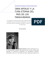 Antonin Artaud y La Cultura Eterna Del País de Los Tarahumaras