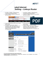 Biznet Dedicated Internet - Connection Setting - Linksys Router