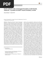 Facies Analysis of The Semanggol Formation, South Kedah, Malaysia: A Possible Permian-Triassic Boundary Section