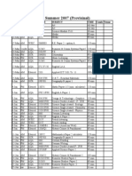 Exams Time Table 2007