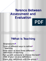 The Difference Between Assessment and Evaluation