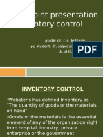 PowerPoint Presentation On Inventory Control