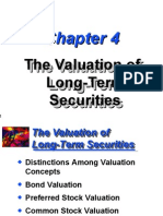 The Valuation of Long Term Securities