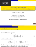 Point Collocation Method Used in Solving Differential Equations in Boundary Value Problems