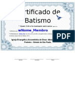 Certificado de Batismo 02