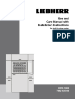 Use and Care Manual With Installation Instructions: For Built in Wine Cooler