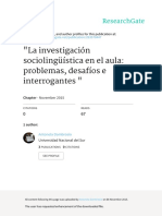 La Investigación Sociolingüística en El Aula