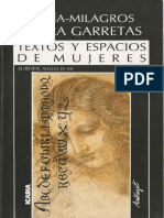 María-Milagros Rivera Garretas, Textos y Espacios de Mujeres (Europa Siglos IV-XV)