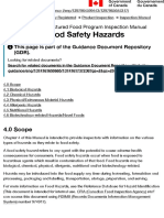 Chapter 4: Food Safety Hazards: This Page Is Part of The Guidance Document Repository (GDR)