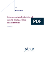 Maintain Workplace Food Safety Standards in Manufacture