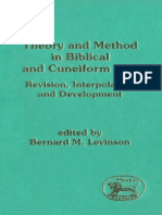 Bernard M. Levinson Theory and Method in Biblical and Cuneiform Law Revision Revision, Interpolation and Development JSOT Supplement Series 1994 PDF