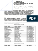 City of Gallatin Delinquent Property Tax Public Notice