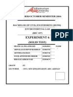 Water Quality (Solid) Lab Report