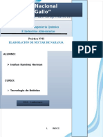 Practica 3 - Elaboracion de Nectar de Naranja