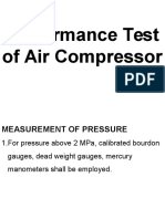 Performance Test of Air Compressor