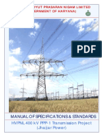 Manual of Specs & Standards For Power Transmission Systems - India