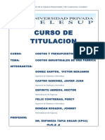 Trabajo Grupal Costos y Presupuestos Costos Industriales