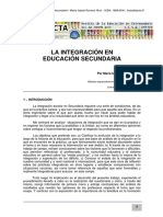 La Integración en Educación Secundaria