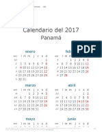 Calendario de Panamá Del 2017