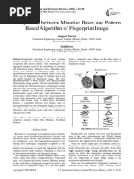 Comparison Between Minutiae Based and Pattern Based Algorithm of Fingerprint Image