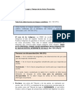 Forma, Lugar y Tiempo de Los Actos Procesales, Nulidades