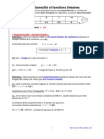 Proportionnalite Et Fonctions Lineaires (Anc Prog - 3ème-)