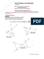 Theoreme de Thales Et Sa Reciproque (Anc Prog - 3ème-)