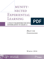 Community-Connected Experiential Learning: A Policy Framework For Ontario Schools, Kindergarten To Grade 12