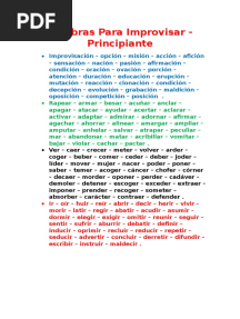 Palabras para Improvisar