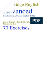 CAE Use of English 70 Exercises With Answers