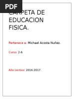 Carpeta de Educacion Fisica