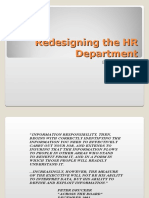 Redesigning The HR Department