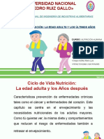 Ciclo de Vida Nutrición La Edad Adulta y Los Últimos Años