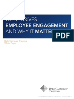 What Drives and Why It Matters: Employee Engagement