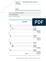 Critérios de Correcção - Teste Intermédio Física e Química A Abril 2010