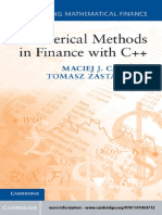 (Mastering Mathematical Finance) Maciej J. Capiński, Tomasz Zastawniak-Numerical Methods in Finance With C++-Cambridge University Press (2012)