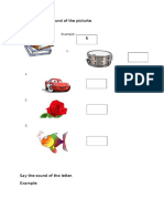 Write The Initial Sound of The Picturte.: Example