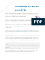 Import Tables Directly Into Access From SAP Using RFCs