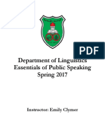 Essentials of Public Speaking Course Book