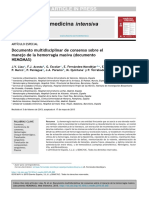 Documento Multidisciplinar de Consenso Sobre El Manejo de La Hemorragia Masiva Documento HEMOMAS PDF